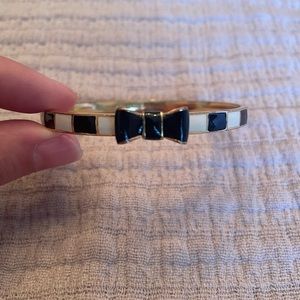 Kate Spade black and white bow bracelet